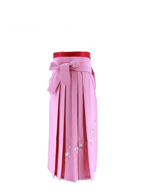 卒業式袴単品レンタル[刺繍]ピンク色に桜刺繍[身長143-147cm]No.736